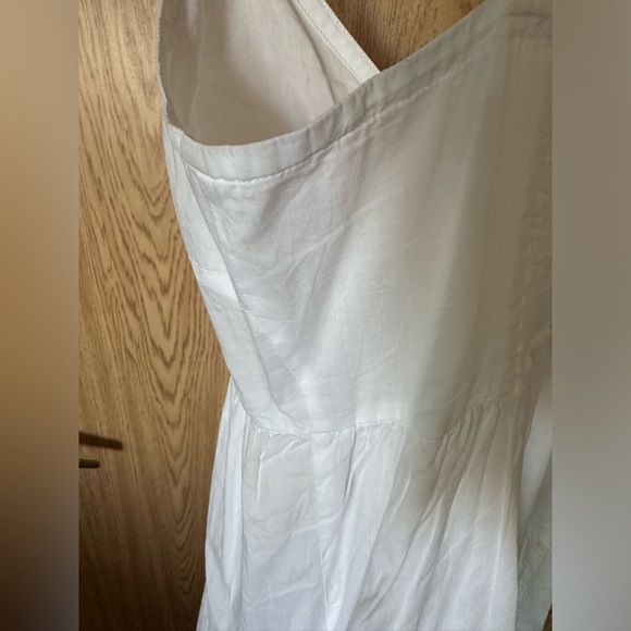 New Rails Violet White Cotton Shell Button Shoulder Strap Dress Women’s M - Picture 14 of 15